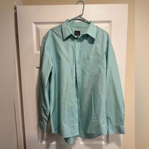 JOS. A BANK GREEN DRESS SHIRT GOOD CONDITION